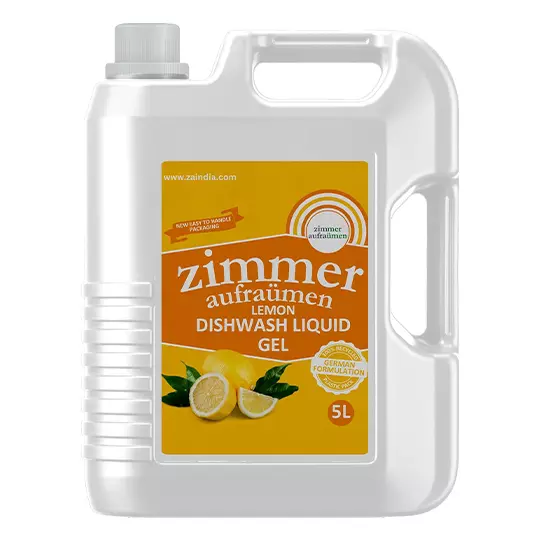 Zimmer Aufraumen Dishwash Liquid Gel Lemon & Tamarind Fragrance 5 L Can, ZA-DISH-LM5L