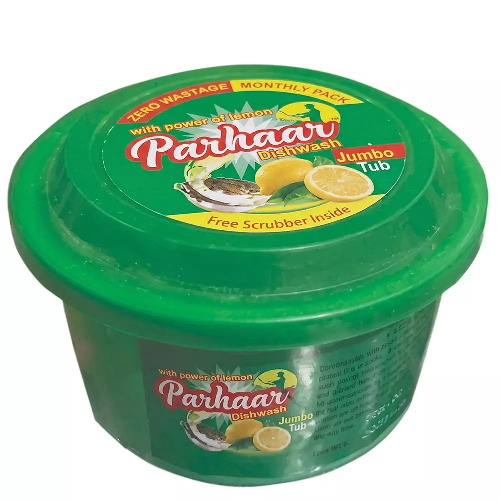 Parhaar Dish Wash Jumbo Tub Bar Lemon Fragrance 500 g
