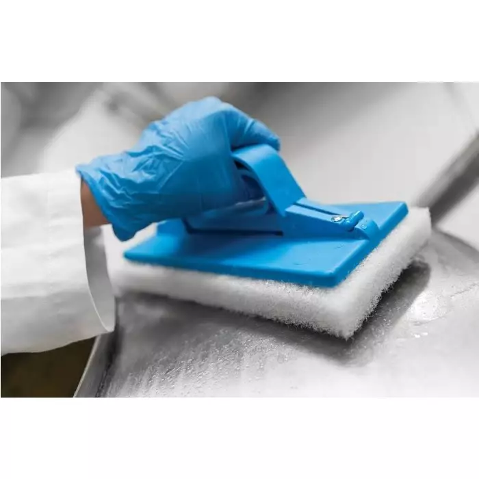 VIKAN Scourer White 245x115x25 mm for Industrial Cleaning Use, 5525 (Pack of 10 Pcs)