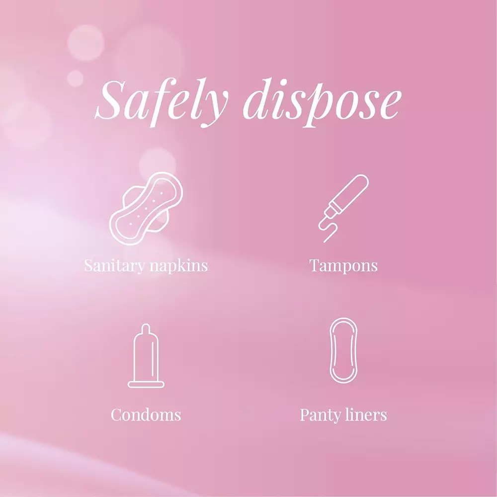 Origami Sanitary Disposal Bags Unscented Plastic White 15 Bags Per Pack, 492 (Pack of 10)