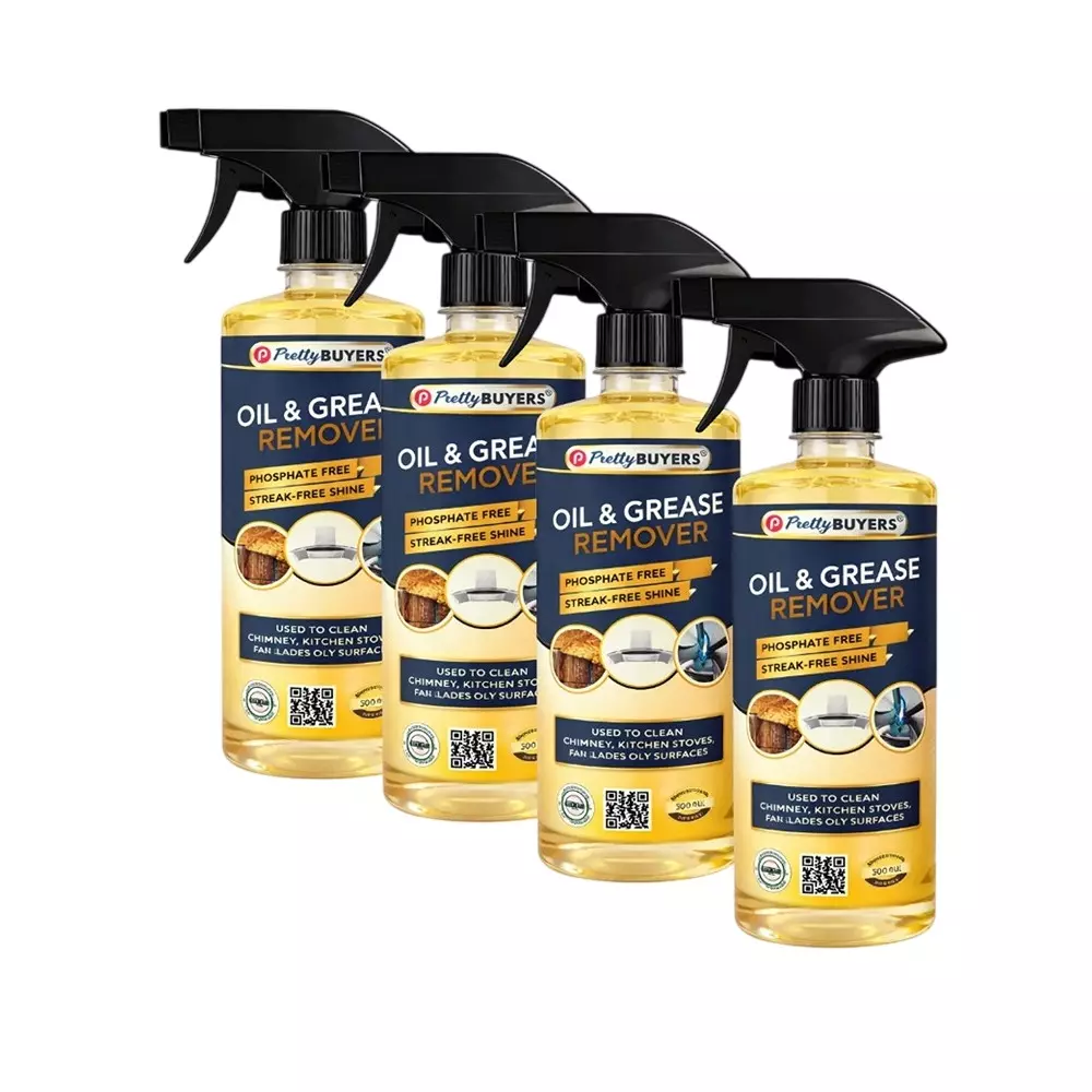 PrettyBUYERS Kitchen Cleaner Spray, Oil & Grease Stain Remover 500 ml Each (Pack of 4)
