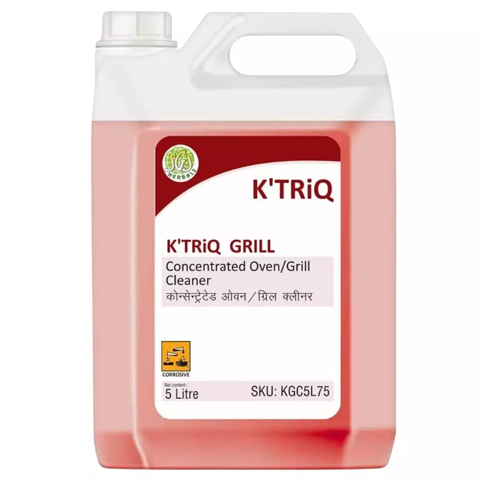 K TRiQ Grill Cleaner Degreaser 5 L Can Liquid Natural for Industrial & Commercial Use, (Pack of 2 Pcs)