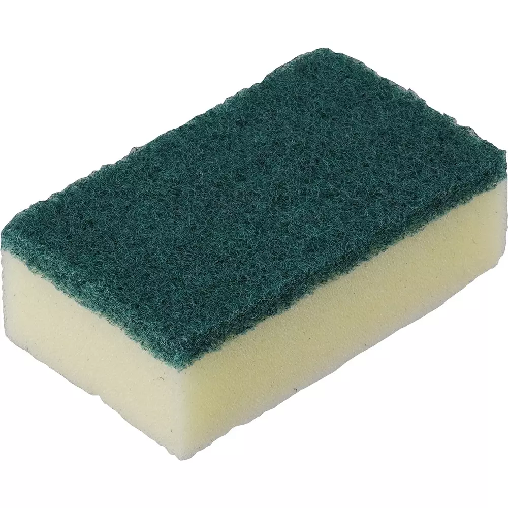 MonotaRO Sponge Flat Type, 7 Pieces Polyester nonwoven fabric (with abrasive), polyurethane foam 90x55x30 mm, 60766938 (Pack of 7 Pcs)