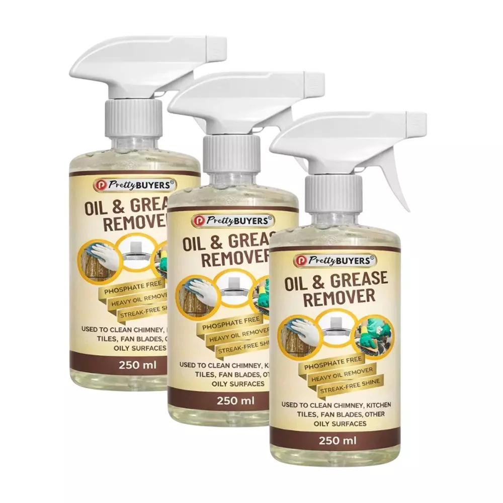 PrettyBUYERS Kitchen Degreaser Foam Spray, Oil & Grease Stain Remover 250 ml Each (Pack of 3)