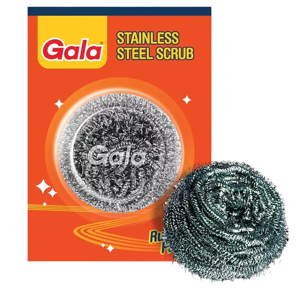gala Steel Scrub Pad Regular Size Sliver For Stain Remover