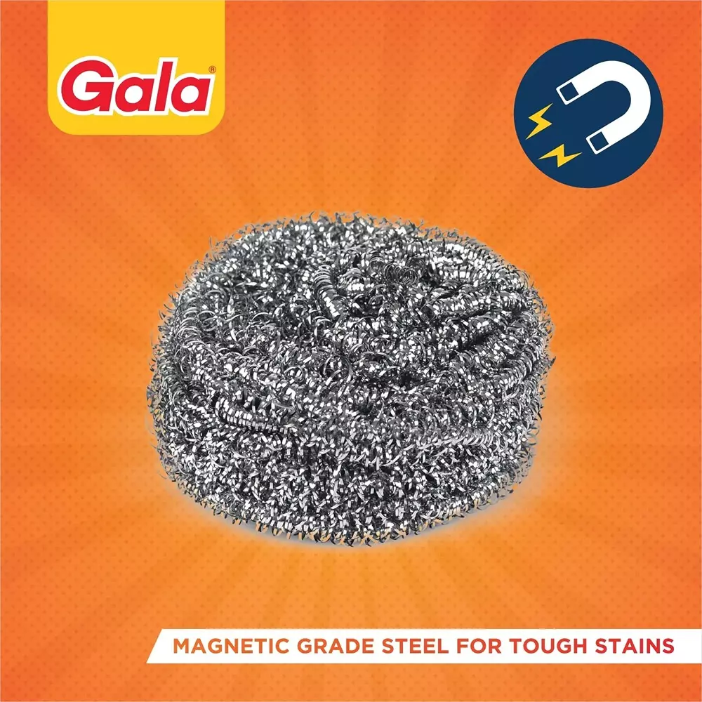 gala Steel Scrub Pad Regular Size Sliver For Stain Remover