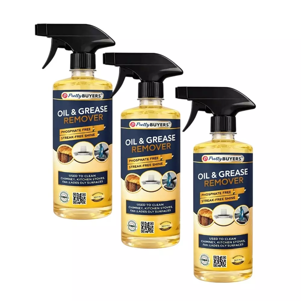PrettyBUYERS Kitchen Degreaser Foam Spray, Oil & Grease Stain Remover 500 ml Each (Pack of 3)