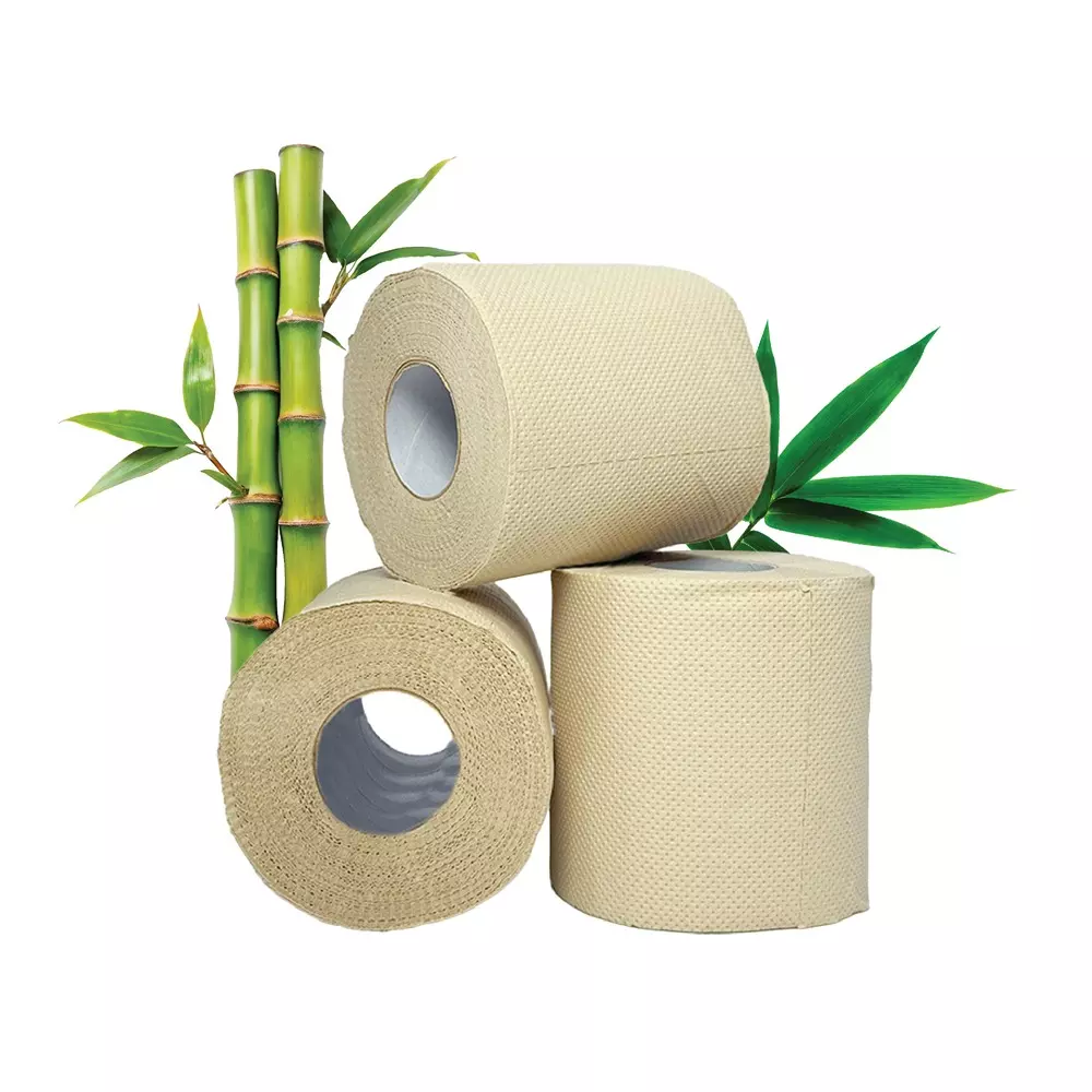 IMECO Bamboo Toilet Tissue Roll 3 Ply 220 Pulls Soft & Biodegradable, IMEBTTRLP3 (Pack of 3)