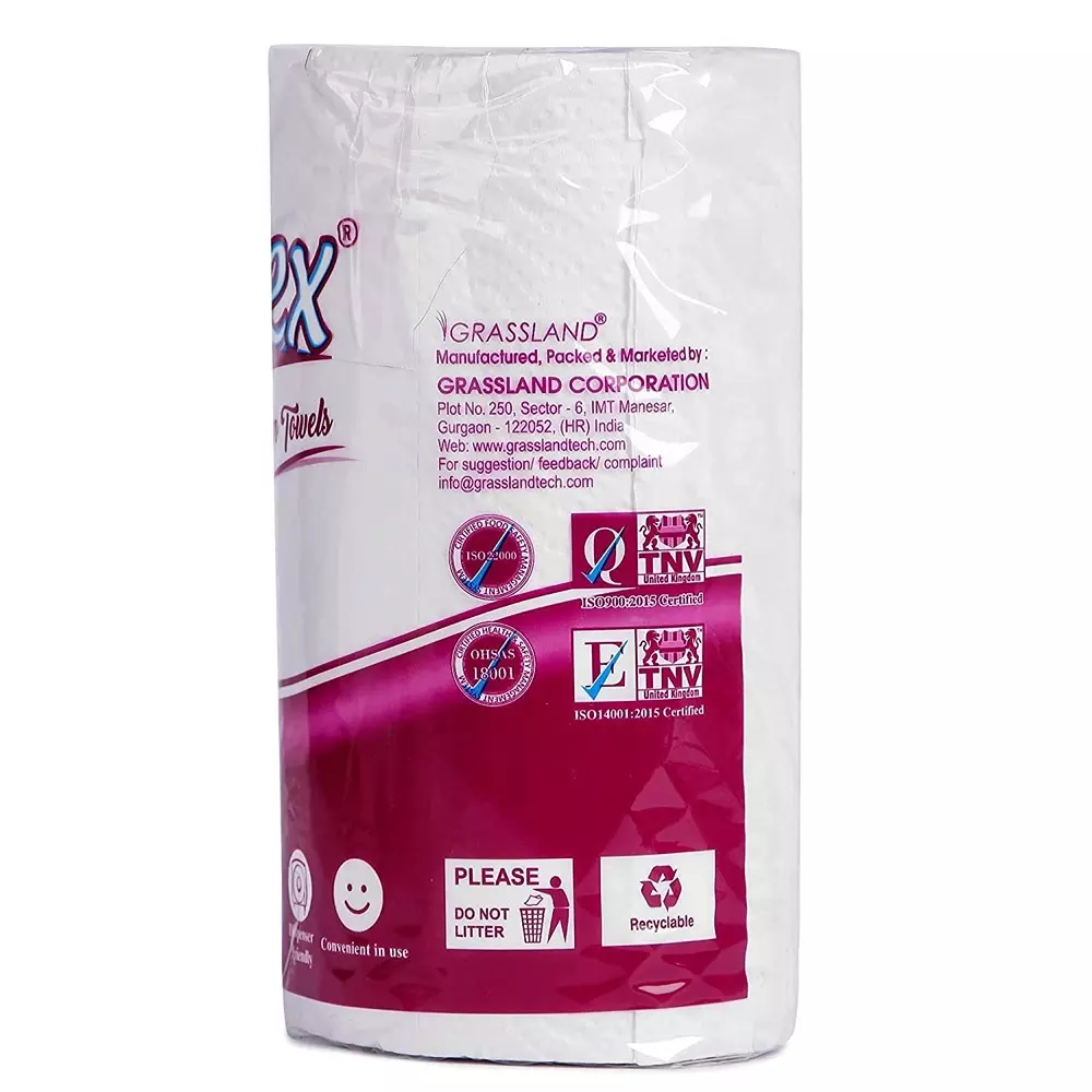 Neatex Kitchen Paper Towel 2 Ply 60 Pulls Per Roll Single Fold White (Pack of 6)