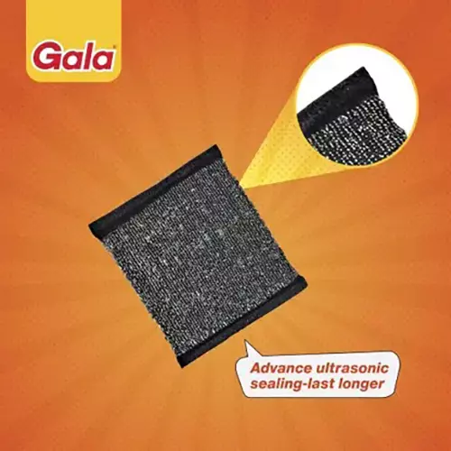 Gala Super Scrub Pad Regular Size Black for Kitchen Use, (Pack of 2 Pcs)