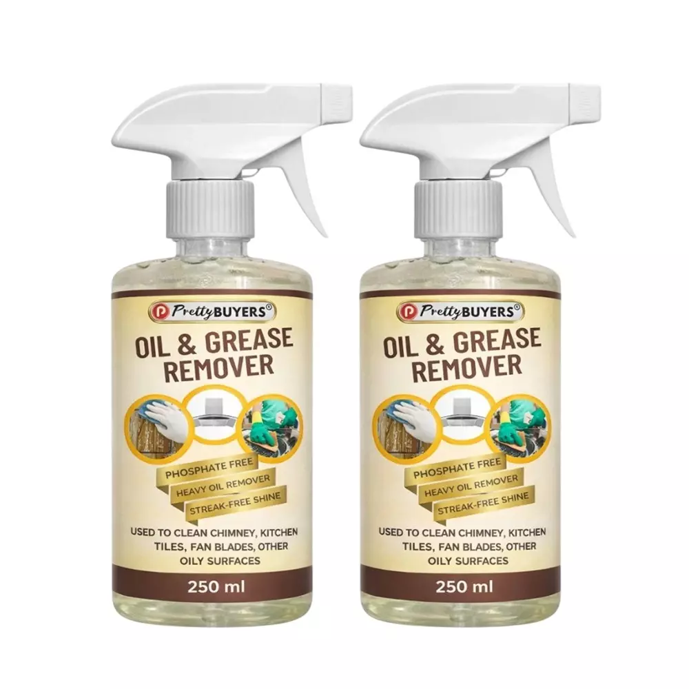PrettyBUYERS Kitchen Degreaser Foam Spray, Oil & Grease Stain Remover 250 ml Each (Pack of 2)