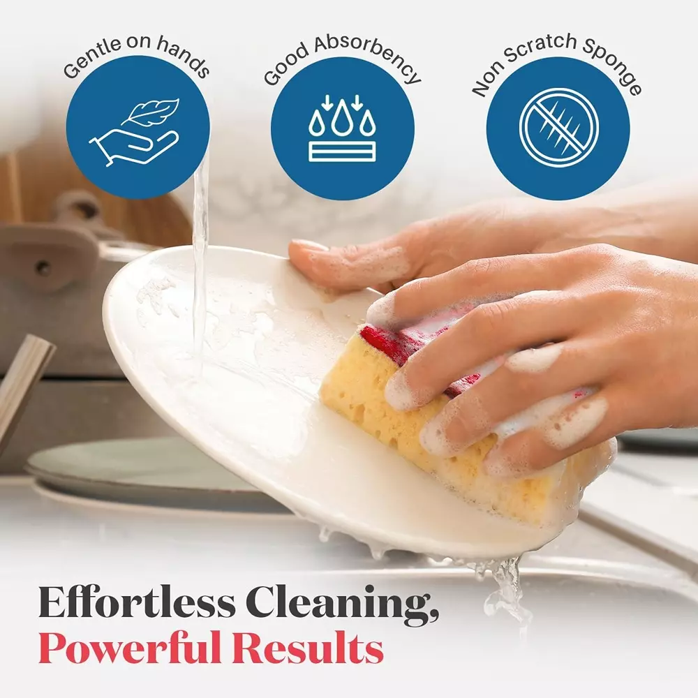 Spontex Gratounett High Power Scrubber Tough Dirt Cleaner with Red Scouring Web for Heavy-Duty Cleaning Red (Pack of 2)