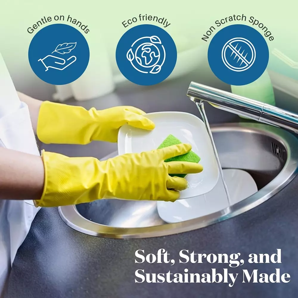 Spontex Cellulose Sponge Passe Partout for Kitchen & Bathroom Cleaning Pink (Pack of 3)