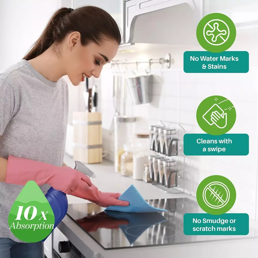 Spontex Cellulose Sponge Wipe for Kitchen, Table Tops and Furniture Cleaning (Pack of 5)