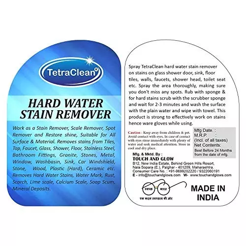 TetraClean Multipurpose Kitchen Cleaner and Stain Remover 500 ml Fragrance Free pH Neutral for Home & Commercial Use