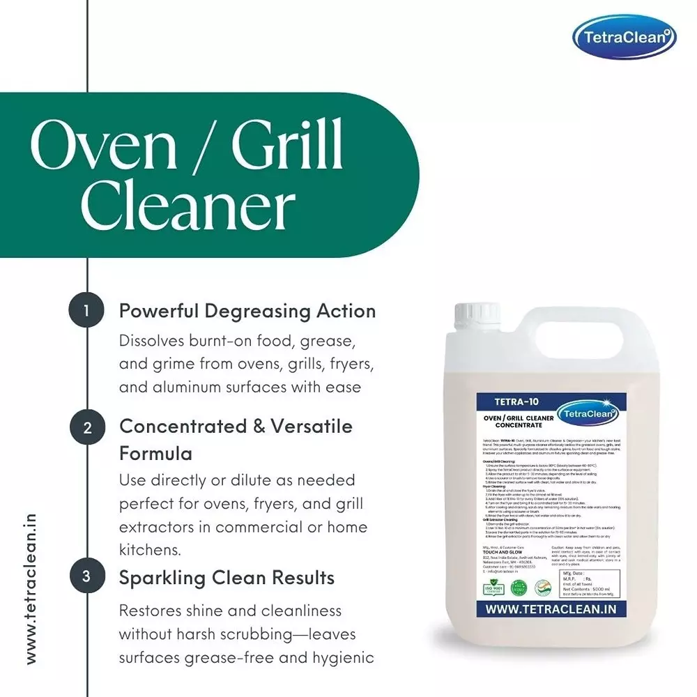 TetraClean 5 L Oven Grill Cleaner Fresh Scent All Purpose Degreasing, Tetra_10