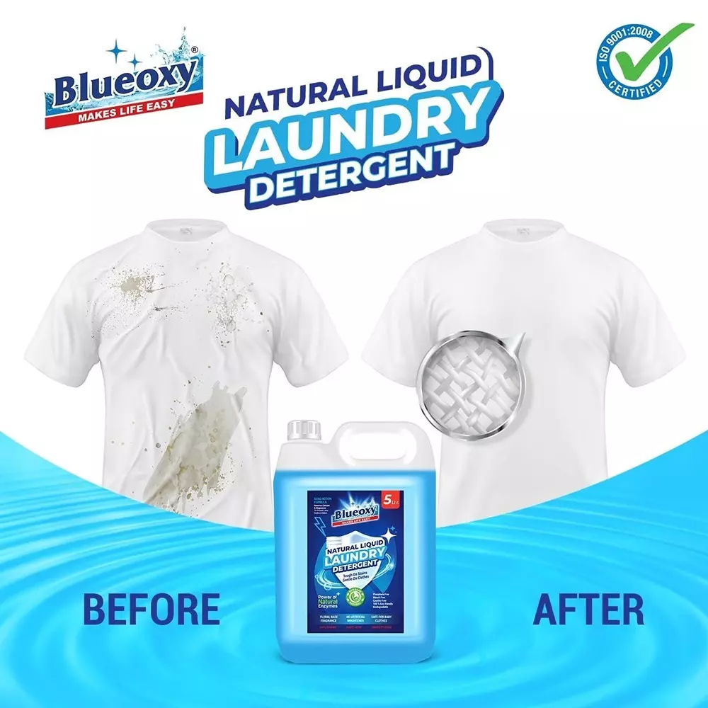 BLUEOXY Natural Liquid Laundry Detergent 5 L Lavender Blue (Pack of 2)