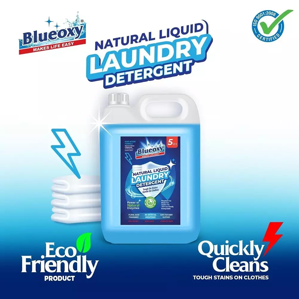 BLUEOXY Natural Liquid Laundry Detergent 5 L Lavender Blue (Pack of 2)