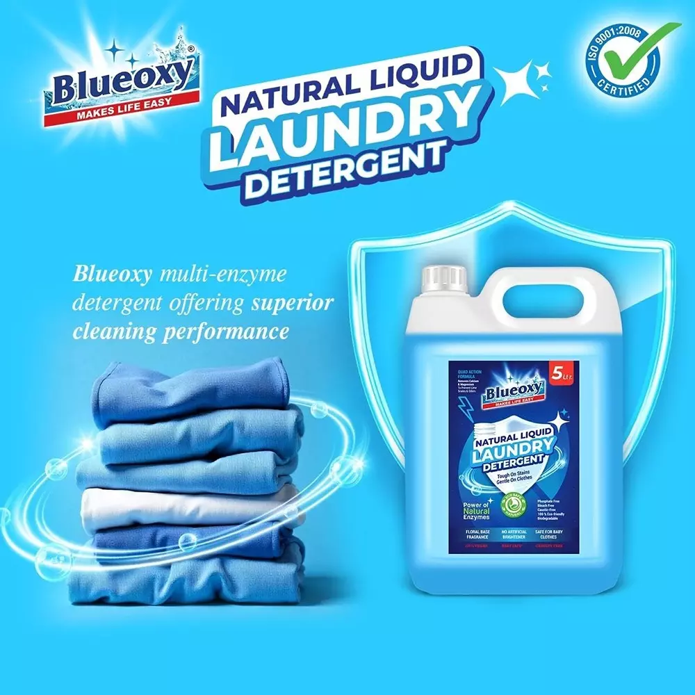 BLUEOXY Natural Liquid Laundry Detergent 5 L Lavender Blue (Pack of 2)