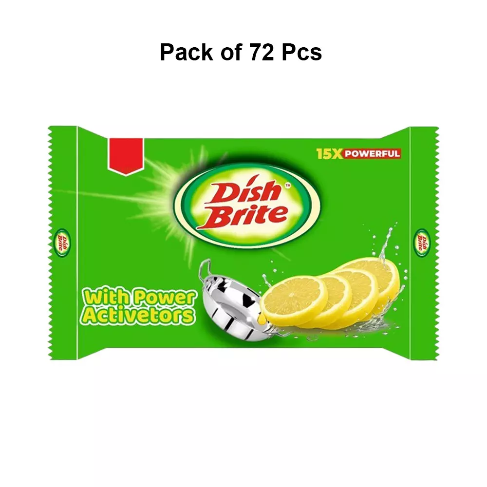 dish-brite-dishwash-bar-130-g-lemon-fragrance-for-kadai-steel-pots-pans-pack-of-72-pcs