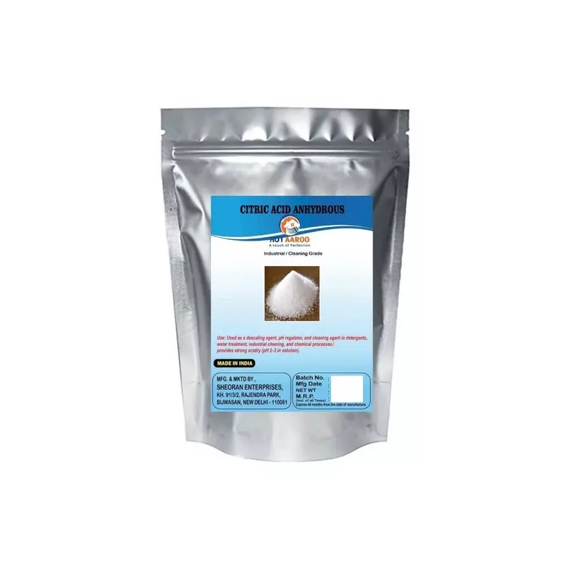 HOTAAROO Citric Acid Multipurpose Powder Industrial & Cleaning Grade 1 Kg for Bathroom & Kitchen, HT-C-A-PWD-1KG