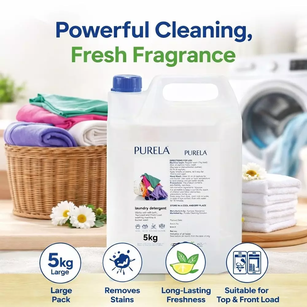 purela-liquid-detergent-5-l-can-lemon-fragrance-biodegradable-for-cloths-wash