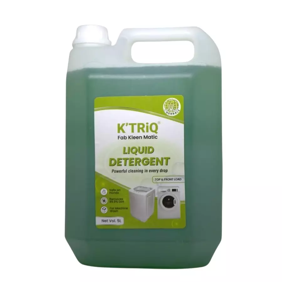 K TRiQ Matic Detergent 5 L Can Liquid Green Fresh for Industrial & Commercial Use, (Pack of 2 Pcs)