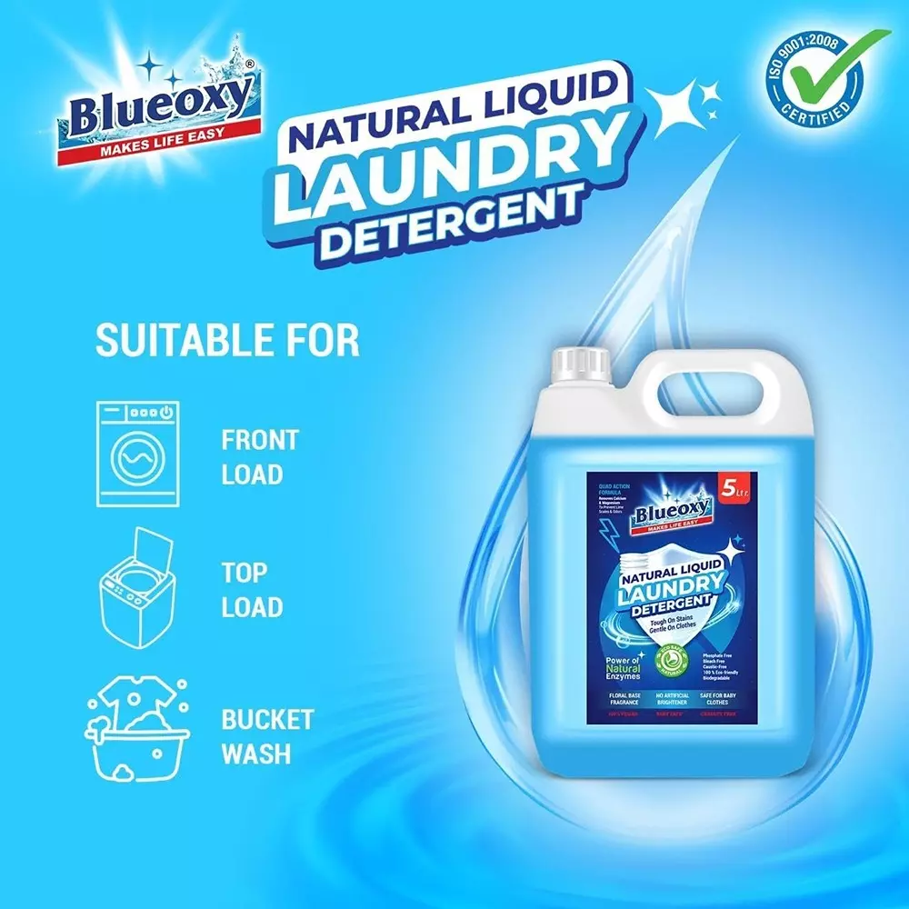 BLUEOXY Natural Liquid Laundry Detergent 5 L Lavender Blue