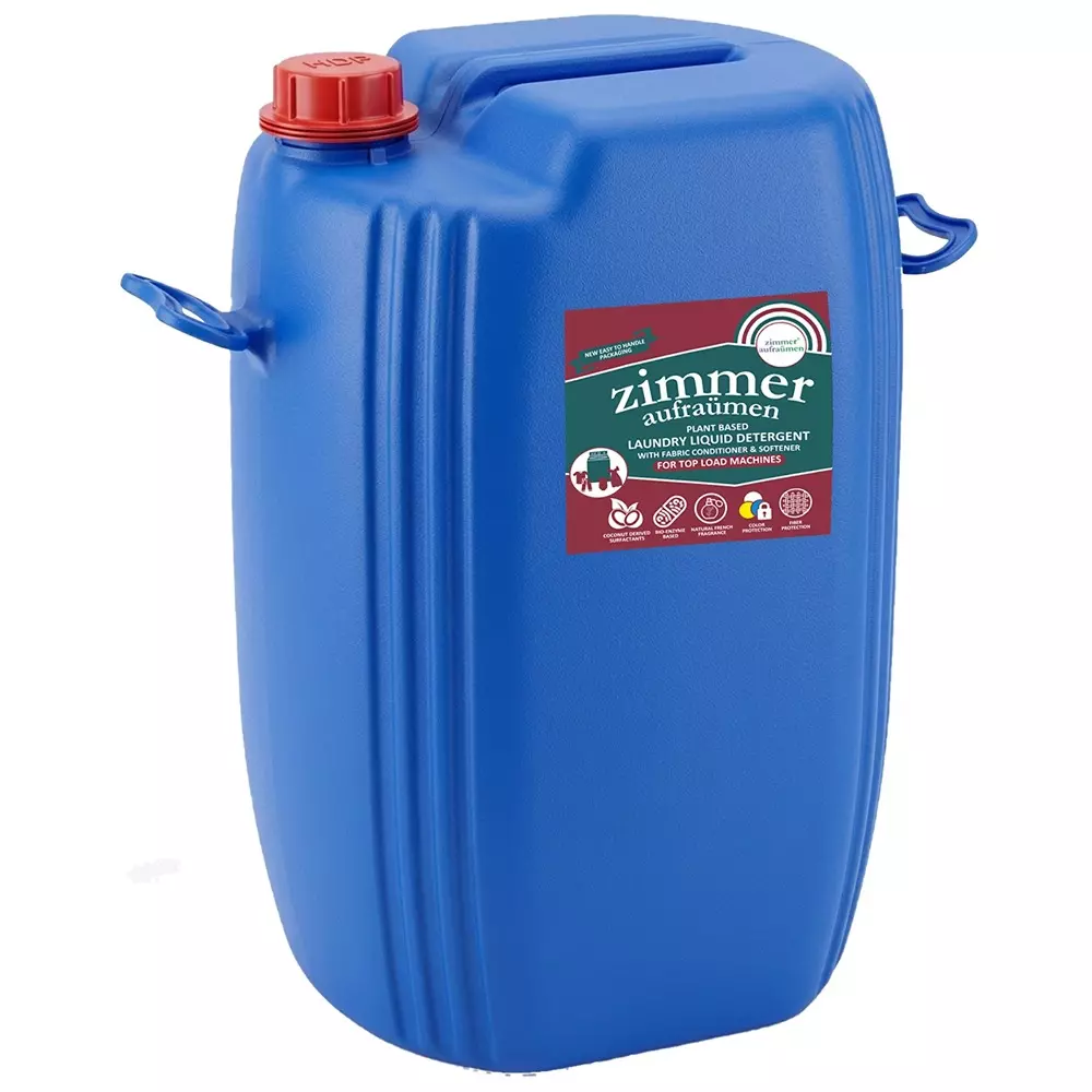 Zimmer Aufraumen Bio-Enzyme Liquid Detergent For Top-Load Machine Power Stain Removal Madurai Jasmine Fragrance 35 L Can, ZA-DTPNK35K