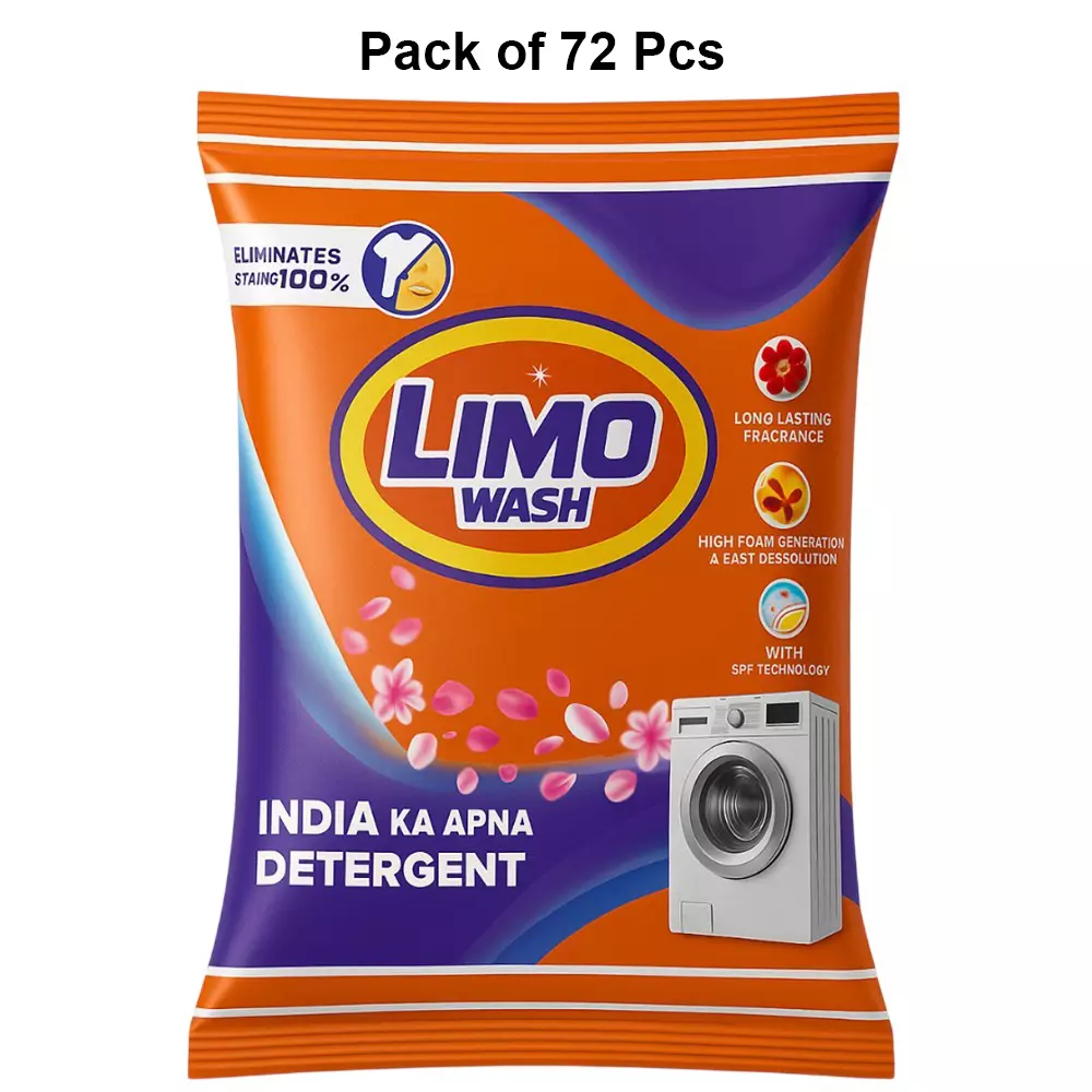limo-wash-detergent-powder-fresh-pleasant-for-cotton-synthetics-blended-fabrics-pack-of-72-pcs
