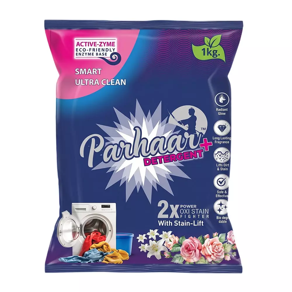 Parhaar Detergent Powder Rose Fragrance 1 Kg