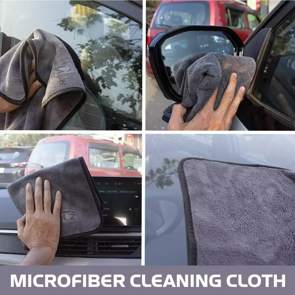 DETAILZ 40x40 cm Microfiber Vehicle Washing Cloth 800 GSM (Pack of 10)