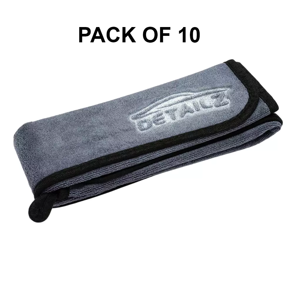 DETAILZ 40x40 cm Microfiber Vehicle Washing Cloth 800 GSM (Pack of 10)