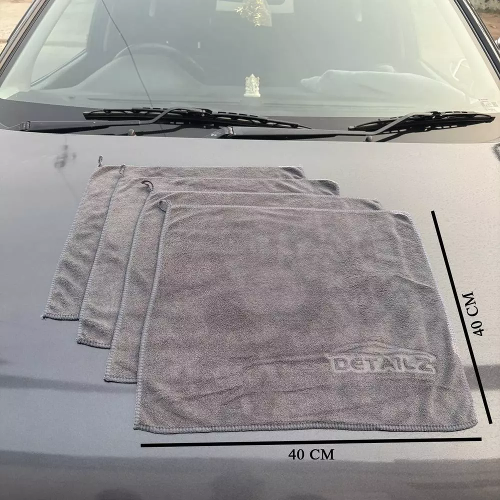 DETAILZ 40x40 cm Microfiber Vehicle Washing Cloth 380 GSM (Pack of 5)