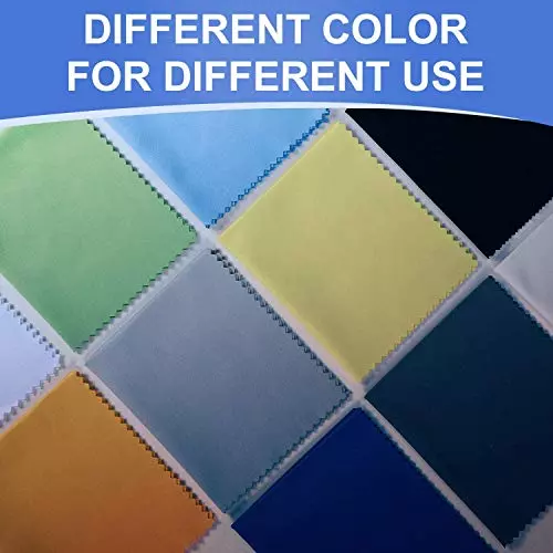 SCHOFIC Microfiber Cleaning Cloth Size 5x5 inch (12.7x12.7 cm) (Pack ‎20)