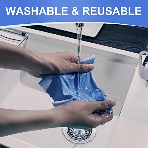 SCHOFIC Microfiber Cleaning Cloth Size 5x5 inch (12.7x12.7 cm) (Pack ‎20)