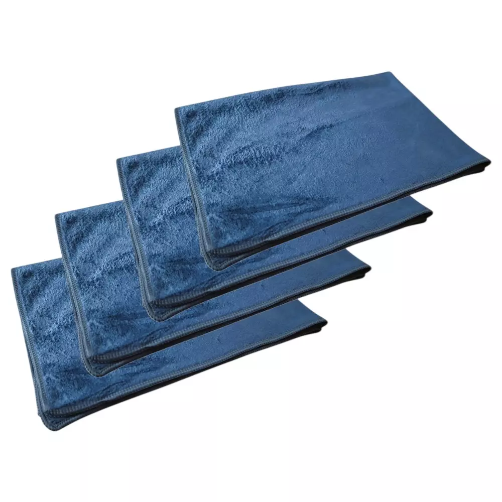 PrettyBUYERS Microfiber Face & Skin Cleaning Towel 420 GSM Size 60x40 cm Indigo (Pack of 4)