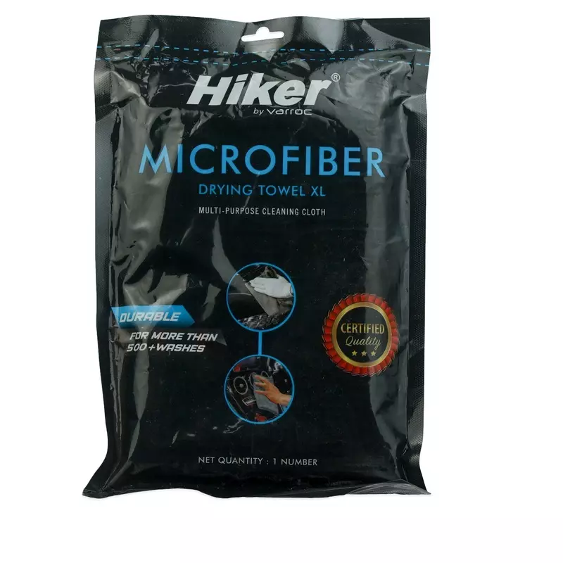 Hiker By Varroc Microfiber Drying Towel 40x40 cm 300 GSM Grey (Pack of 5)