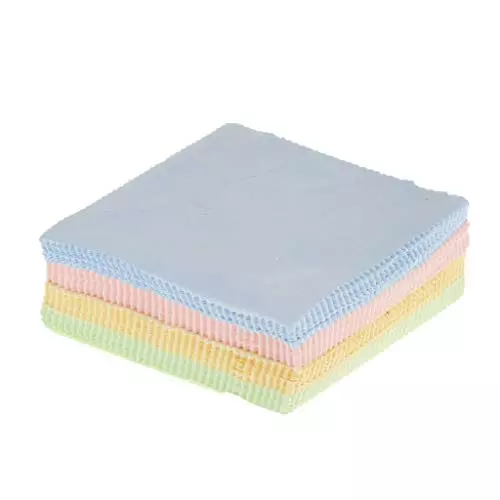 SCHOFIC Microfiber Eye Glass Cleaning Cloth Size 5x5 inch (12.7x12.7 cm) (Pack ‎of 100)