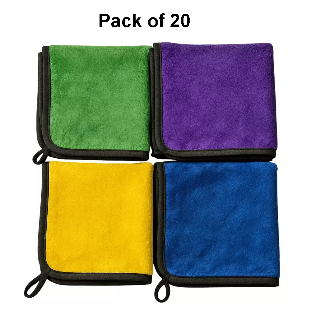 POWERWASH 30x40 cm 500 GSM Microfiber Cloth (Pack of 20)