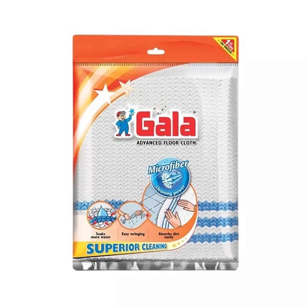 gala Microfiber Cleaning Cloth 355 mm (14 inch) Length Rectangular Wet and Dry, 163054