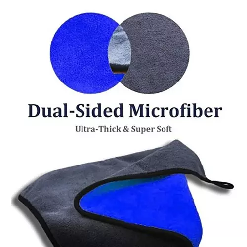 GENERIC Microfiber Cleaning Cloth Towel Blue 600 GSM 40x40 cm Size Super Absorbent for Kitchen & Car (Pack of 10 Pcs)