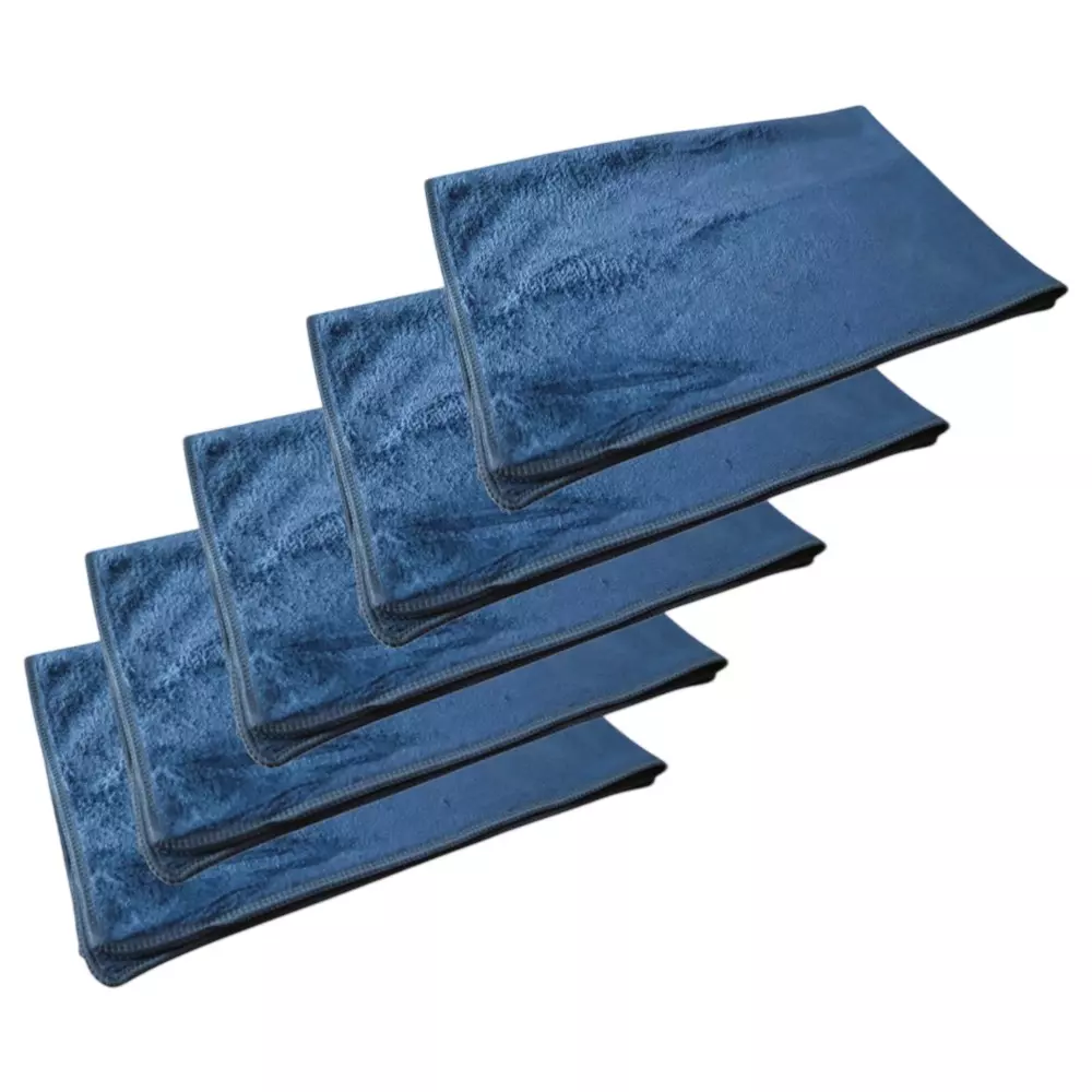 PrettyBUYERS Microfiber Face & Skin Cleaning Towel 420 GSM Size 60x40 cm Indigo (Pack of 5)
