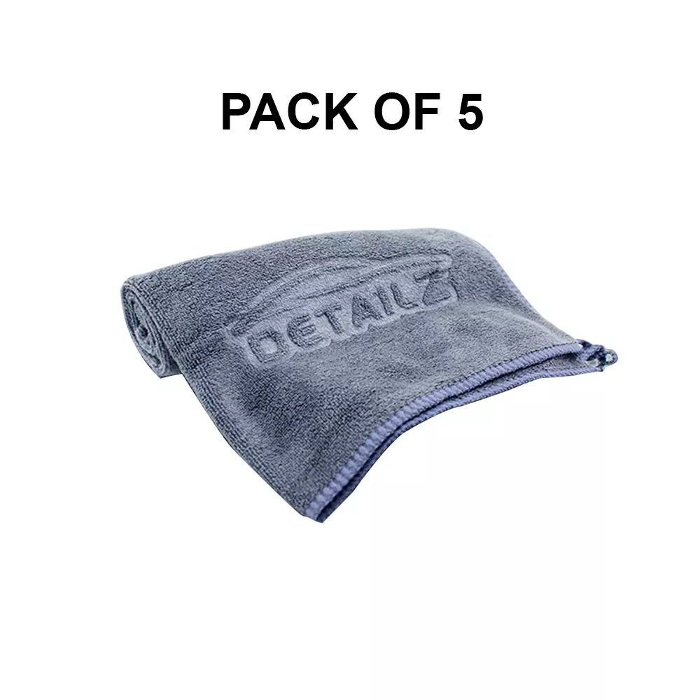 DETAILZ 40x40 cm Microfiber Vehicle Washing Cloth 380GSM (Pack of 5)