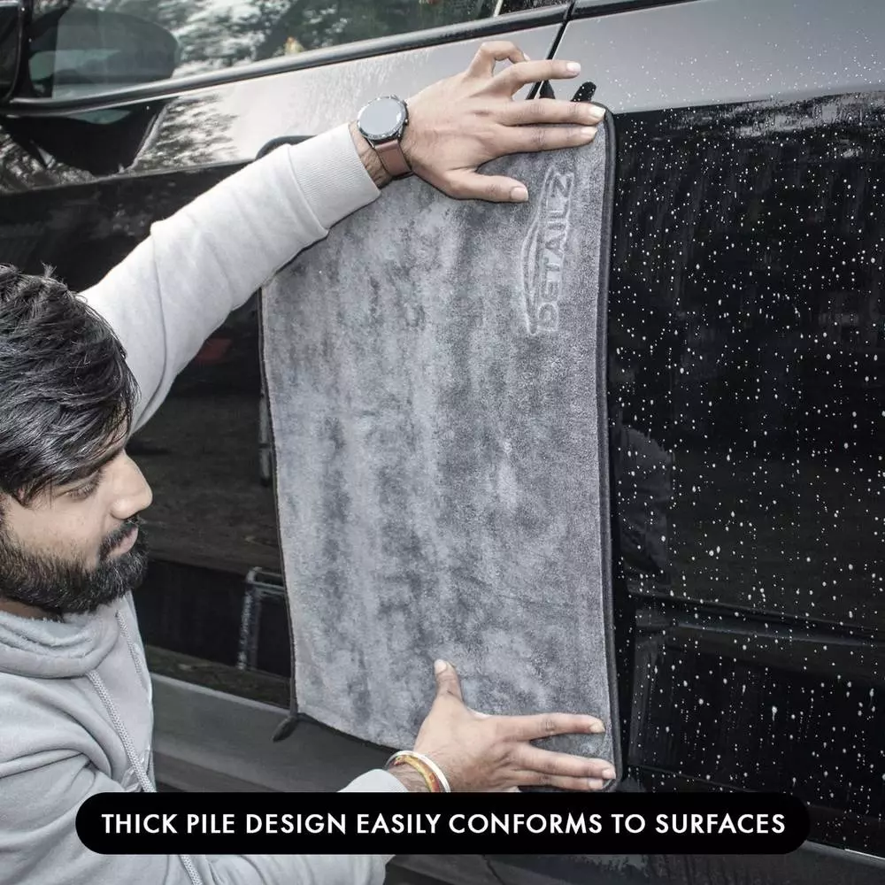 DETAILZ 40x60 cm Microfiber Vehicle Washing Cloth 600 GSM (Pack of 3)