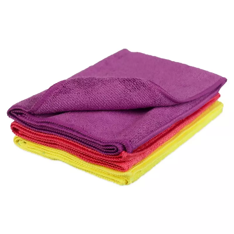 Hiker By Varroc Microfiber Drying Towel 55x40 cm 380 GSM Multicolor (Pack of 10)