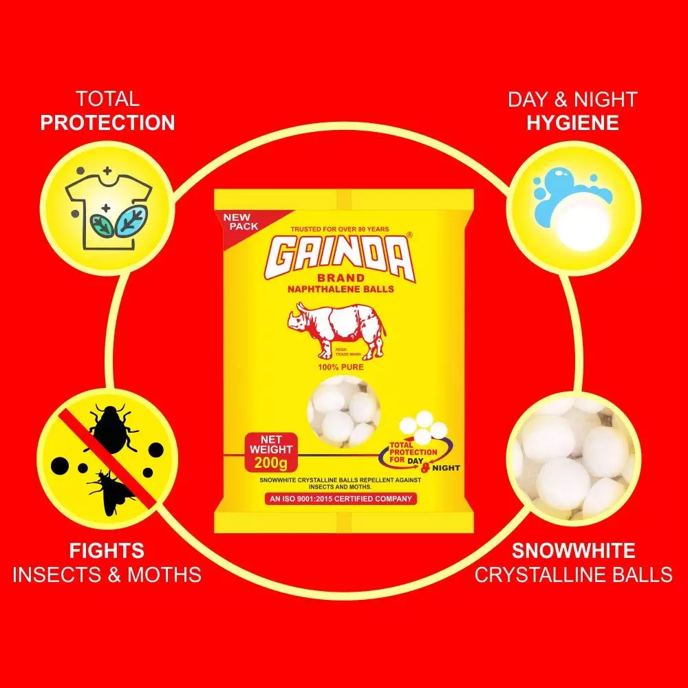 Gainda Naphthalene Balls 200 G (Pack of 5)