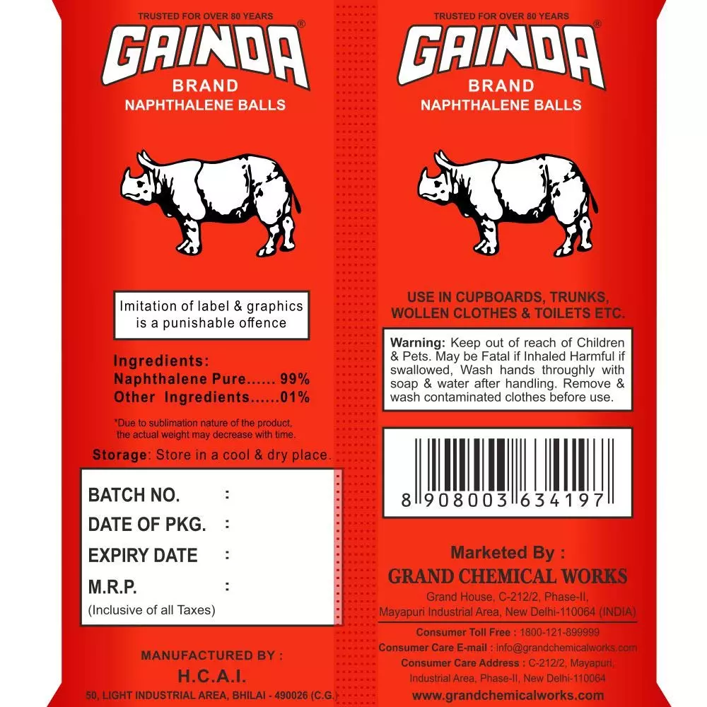 Gainda Naphthalene Balls 200 G (Pack of 5)