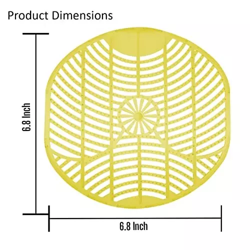Zureni Urinal Pot Mat Anti-Splash Deodorizer Spatter Lemon Fragrance For Bathroom and Restroom, ZZU-UPR-M19 (Pack of30)