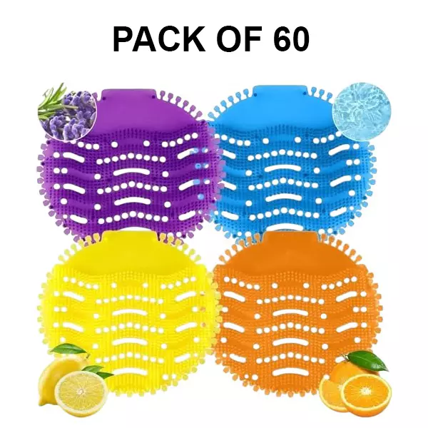 Urinal Screen Mats With Fragrance Assorted (Pack of 60)